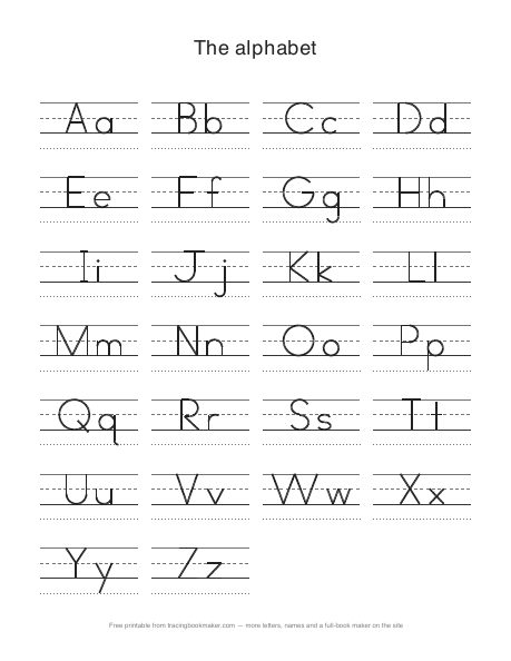 English alphabet chart