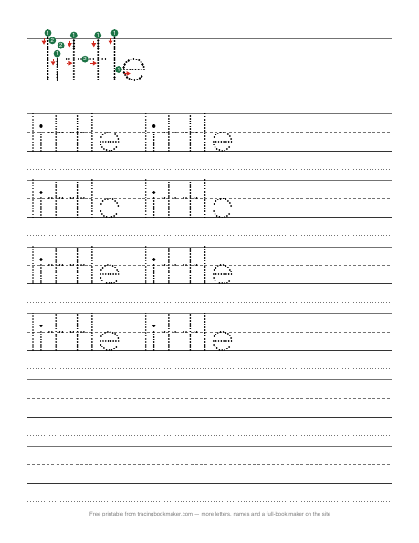 Sight word little tracing worksheet